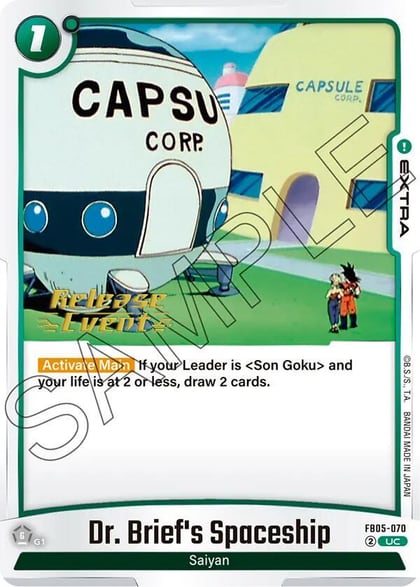 Dr. Brief's Spaceship, New Adventure Release Event Cards FB05-070