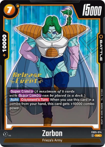 Zarbon, New Adventure Release Event Cards FB05-074