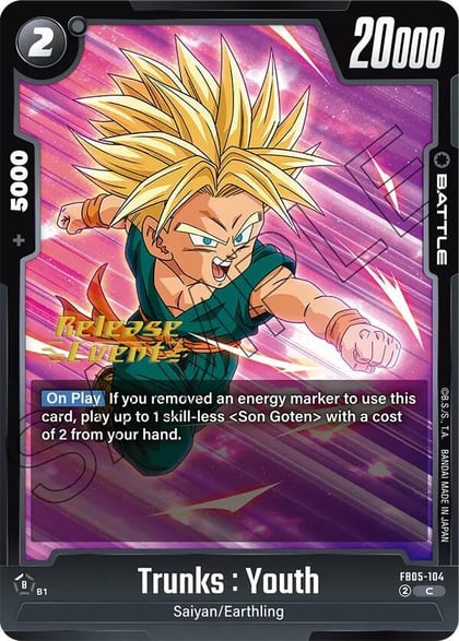 Trunks : Youth, New Adventure Release Event Cards FB05-104