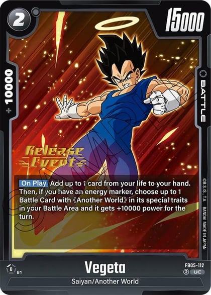 Vegeta - FB05-112, New Adventure Release Event Cards FB05-112