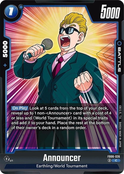 Announcer, Rivals Clash FB06-026