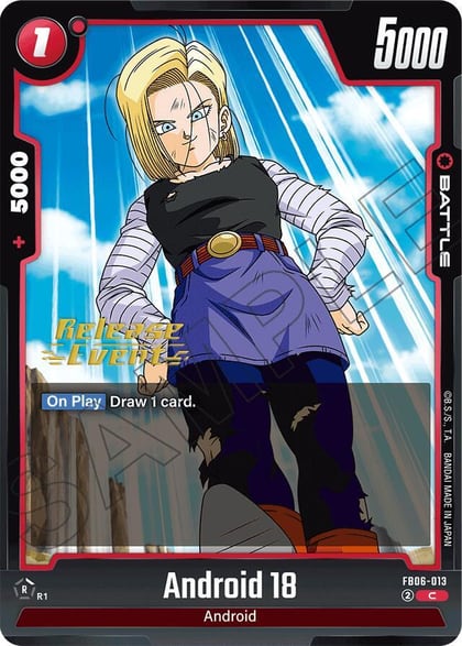 Android 18 - FB06-013, Rivals Clash Release Event Cards FB06-013