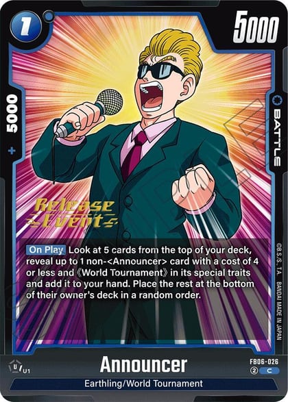 Announcer, Rivals Clash Release Event Cards FB06-026
