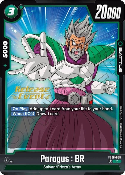 Paragus : BR - FB06-058, Rivals Clash Release Event Cards FB06-058