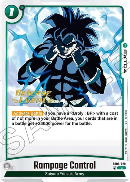 Rampage Control, Rivals Clash Release Event Cards FB06-070