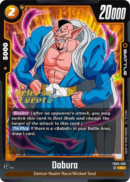 Dabura, Rivals Clash Release Event Cards FB06-080