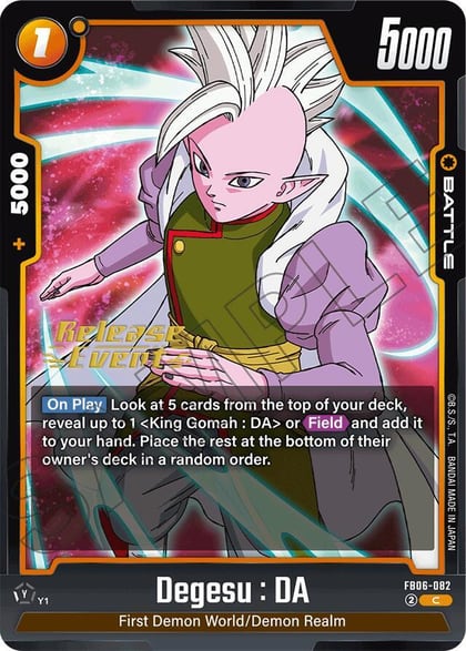 Degesu : DA, Rivals Clash Release Event Cards FB06-082
