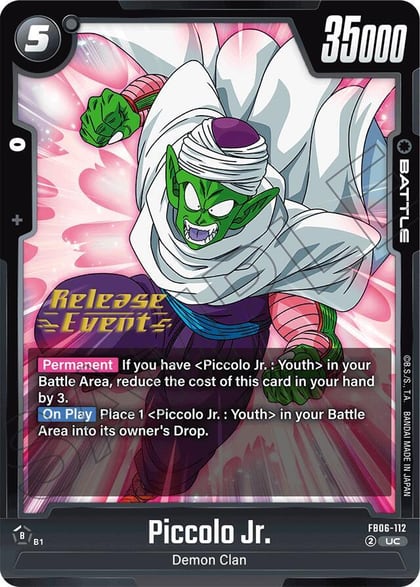 Piccolo Jr. - FB06-112, Rivals Clash Release Event Cards FB06-112