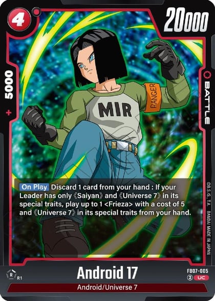 Android 17 - FB07-005, Wish For Shenron FB07-005