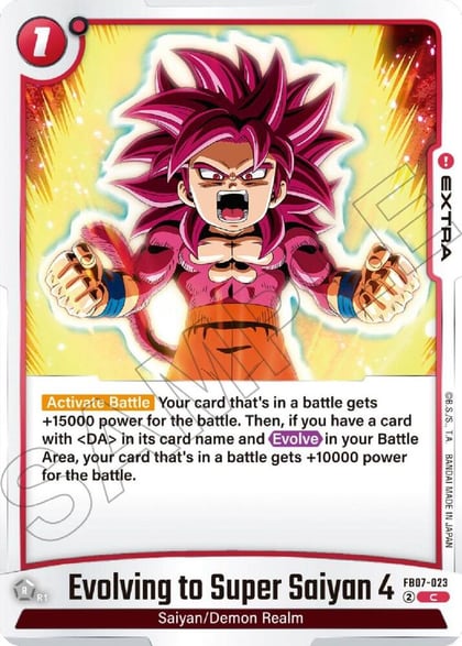 Evolving to Super Saiyan 4, Wish For Shenron FB07-023