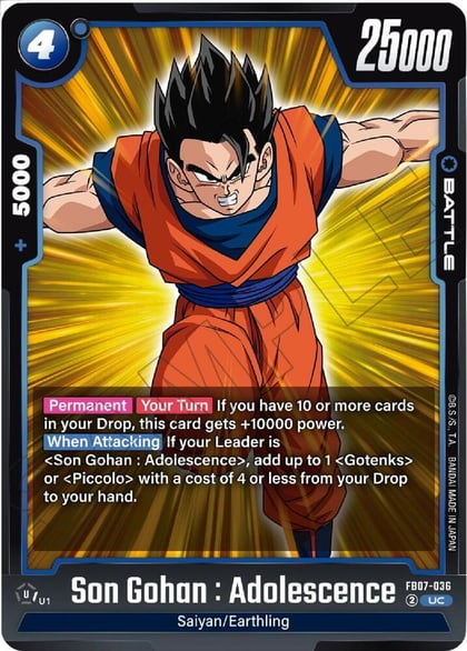 Son Gohan : Adolescence, Wish For Shenron FB07-036