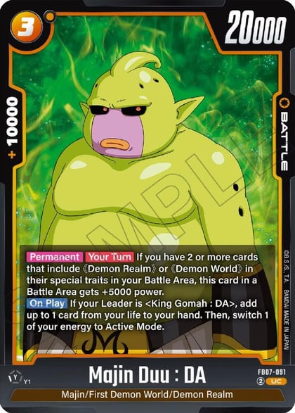 Majin Duu : DA, Wish For Shenron FB07-091