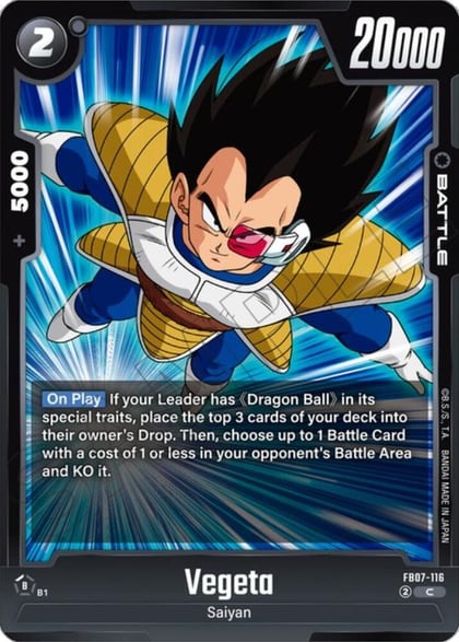 Vegeta, Wish For Shenron FB07-116