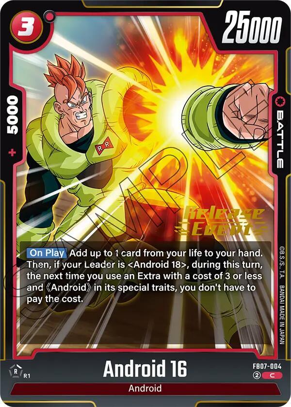 Android 16, Wish For Shenron Release Event Cards FB07-004