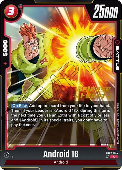 Android 16, Wish For Shenron Release Event Cards FB07-004