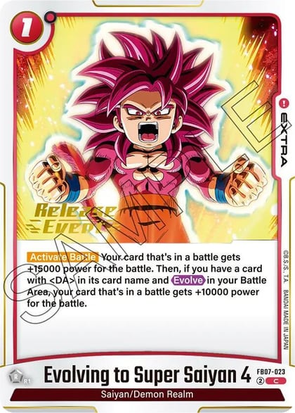Evolving to Super Saiyan 4, Wish For Shenron Release Event Cards FB07-023