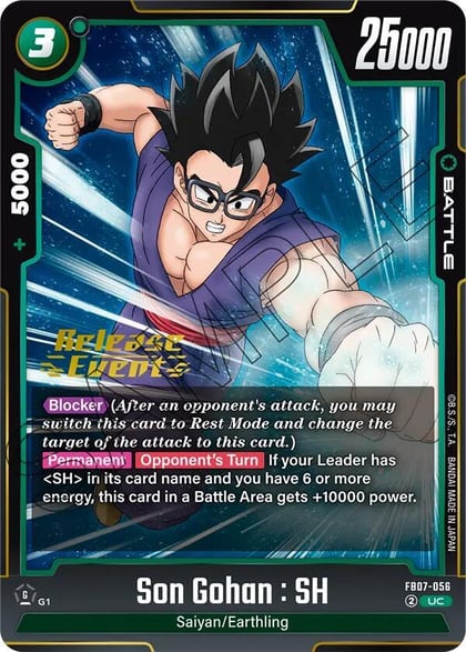 Son Gohan : SH - FB07-056, Wish For Shenron Release Event Cards FB07-056