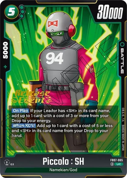 Piccolo : SH - FB07-065, Wish For Shenron Release Event Cards FB07-065