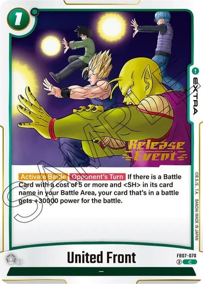 United Front, Wish For Shenron Release Event Cards FB07-070