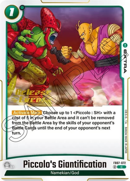 Piccolo's Giantification, Wish For Shenron Release Event Cards FB07-072