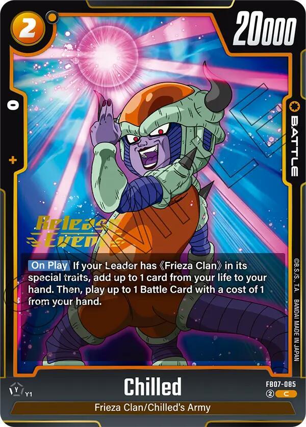 Chilled, Wish For Shenron Release Event Cards FB07-085