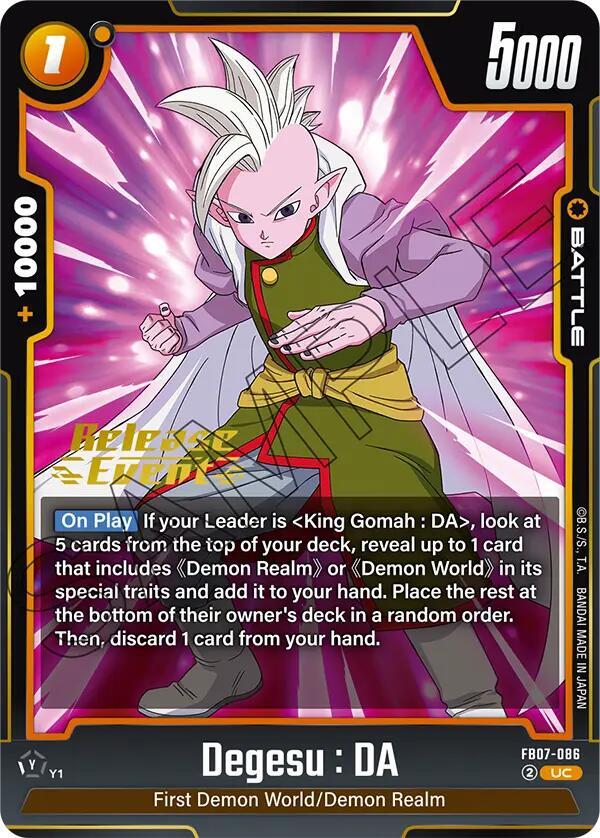 Degesu : DA, Wish For Shenron Release Event Cards FB07-086