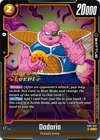 Dodoria, Wish For Shenron Release Event Cards FB07-087