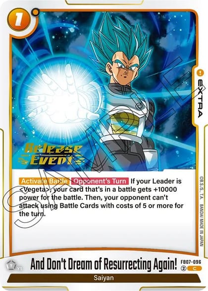 And Don't Dream of Resurrecting Again!, Wish For Shenron Release Event Cards FB07-096