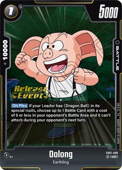 Oolong, Wish For Shenron Release Event Cards FB07-099