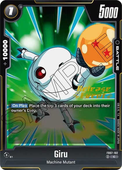 Giru, Wish For Shenron Release Event Cards FB07-102