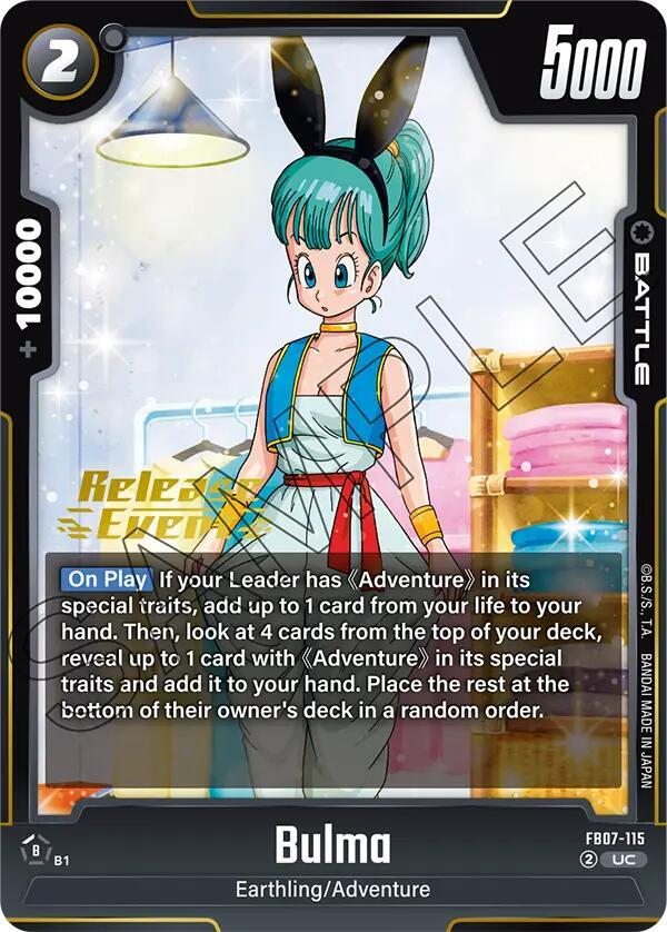 Bulma - FB07-115, Wish For Shenron Release Event Cards FB07-115