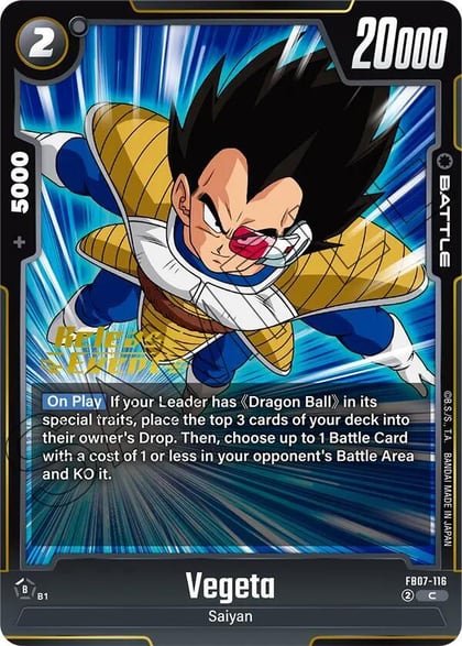 Vegeta, Wish For Shenron Release Event Cards FB07-116