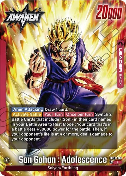 Son Gohan : Adolescence - FB08-001, Saiyan's Pride FB08-001
