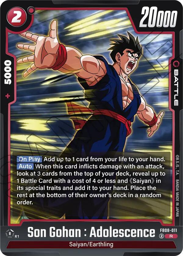 Son Gohan : Adolescence - FB08-011, Saiyan's Pride FB08-011