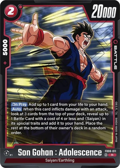 Son Gohan : Adolescence - FB08-011, Saiyan's Pride FB08-011