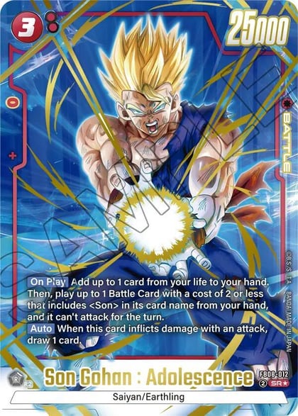 Son Gohan : Adolescence - FB08-012 (Alternate Art), Saiyan's Pride FB08-012