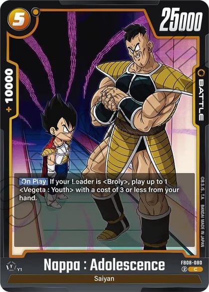 Nappa : Adolescence, Saiyan's Pride FB08-080