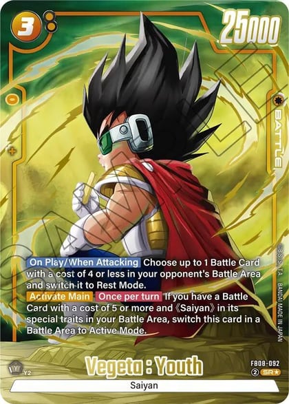 Vegeta : Youth (Alternate Art), Saiyan's Pride FB08-092