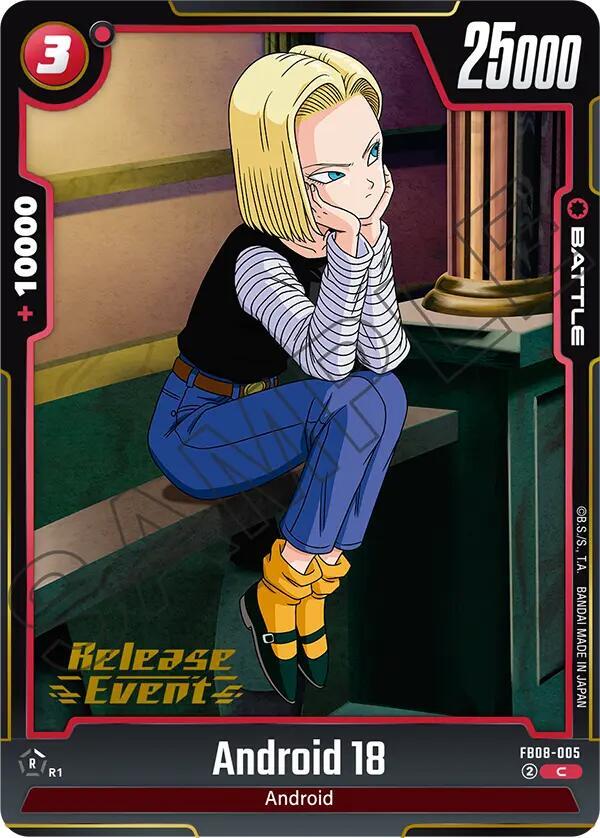 Android 18, Saiyan's Pride Release Event Cards FB08-005