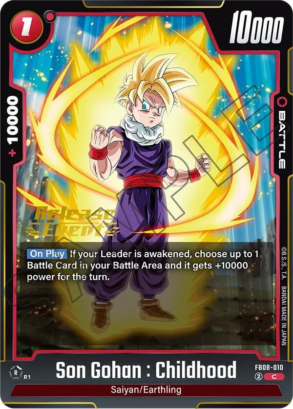 Son Gohan : Childhood - FB08-010, Saiyan's Pride Release Event Cards FB08-010