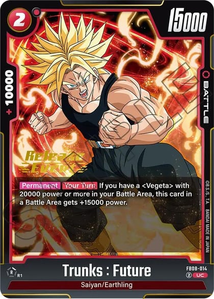 Trunks : Future, Saiyan's Pride Release Event Cards FB08-014