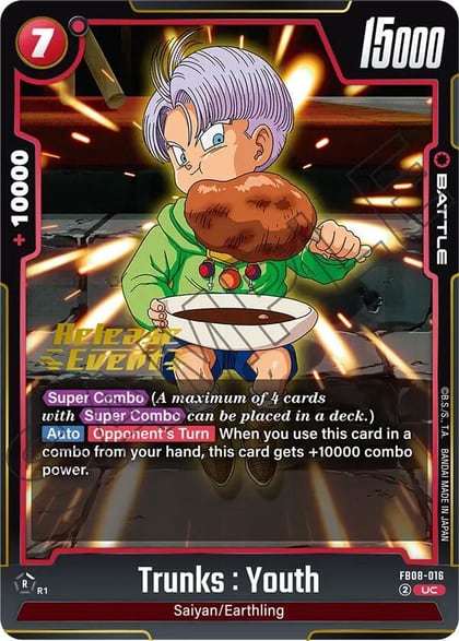 Trunks : Youth - FB08-016, Saiyan's Pride Release Event Cards FB08-016