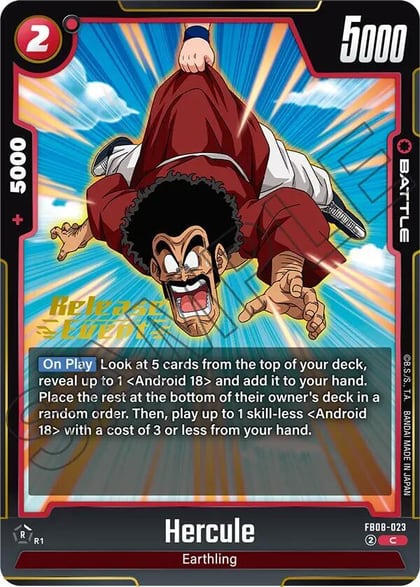 Hercule, Saiyan's Pride Release Event Cards FB08-023
