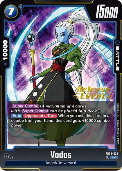 Vados, Saiyan's Pride Release Event Cards FB08-026