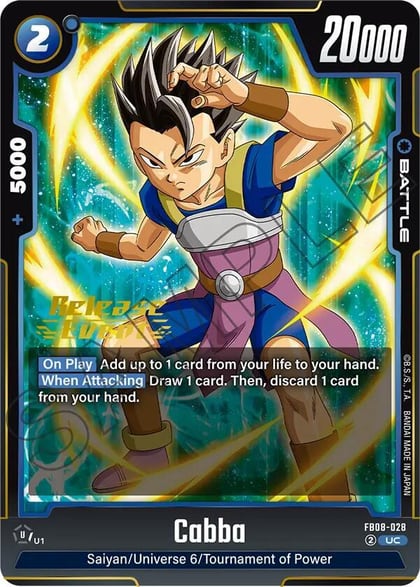 Cabba - FB08-028, Saiyan's Pride Release Event Cards FB08-028