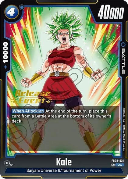 Kale - FB08-031, Saiyan's Pride Release Event Cards FB08-031