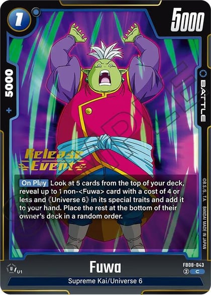 Fuwa, Saiyan's Pride Release Event Cards FB08-043