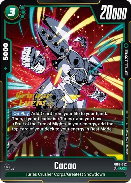Cacao, Saiyan's Pride Release Event Cards FB08-052
