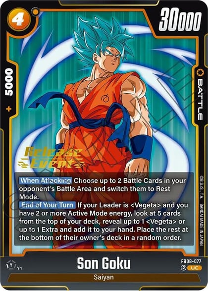 Son Goku - FB08-077, Saiyan's Pride Release Event Cards FB08-077