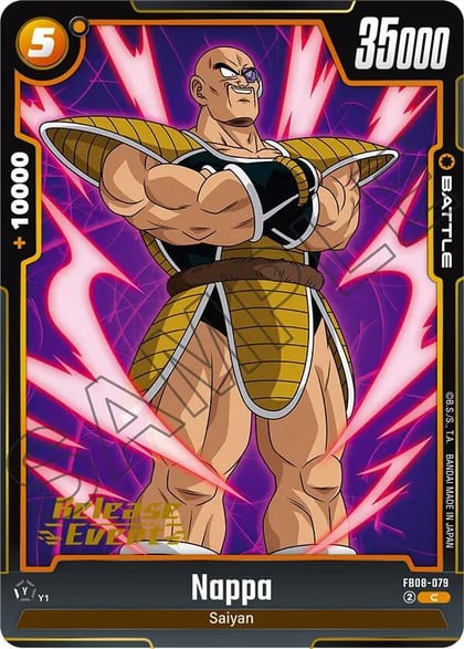 Nappa, Saiyan's Pride Release Event Cards FB08-079